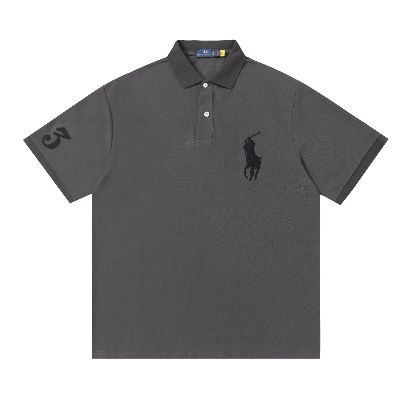 P150 Style No.: A012 [Ralph Lauren Classic Logo Embroidered Polo Shirt] ✅250g fine cotton pique fabric, custom-woven and dyed threads ✅Original stickers Scan the QR code to enter the official website ✅Large version, loose and stylish, can wear up to 210 pounds Color: Black White Navy Blue Sky Blue Dark Gray Floral Gray Size: S-XL